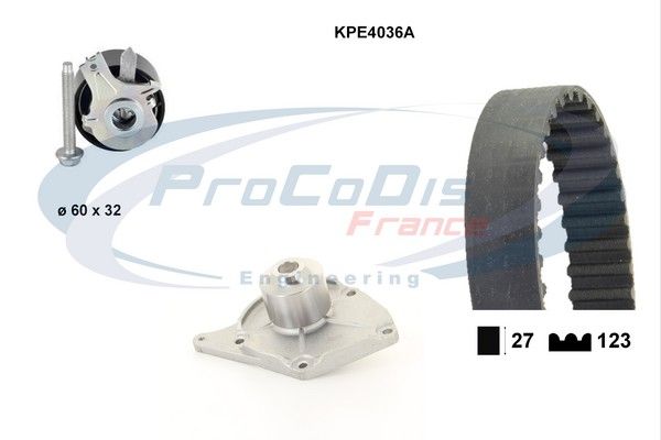 PROCODIS FRANCE Водяной насос + комплект зубчатого ремня KPE4036A